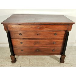 ANTICO COMO IMPERO 4 CASSETTI con SEGRETO NOCE 800 CASSETTONE mobile CASSETTIERA