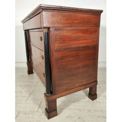 ANTICO COMO IMPERO 4 CASSETTI con SEGRETO NOCE 800 CASSETTONE mobile CASSETTIERA