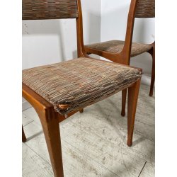 5 SEDIE VINTAGE ANNI 60 FIRMATE CASSINA CARLO DE CARLI LEGNO SEDUTA STOFFA ITALY