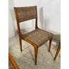5 SEDIE VINTAGE ANNI 60 FIRMATE CASSINA CARLO DE CARLI LEGNO SEDUTA STOFFA ITALY