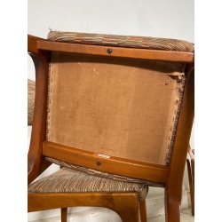 5 SEDIE VINTAGE ANNI 60 FIRMATE CASSINA CARLO DE CARLI LEGNO SEDUTA STOFFA ITALY