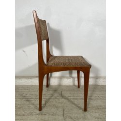 5 SEDIE VINTAGE ANNI 60 FIRMATE CASSINA CARLO DE CARLI LEGNO SEDUTA STOFFA ITALY