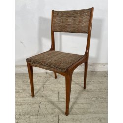 5 SEDIE VINTAGE ANNI 60 FIRMATE CASSINA CARLO DE CARLI LEGNO SEDUTA STOFFA ITALY