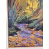 QUADRO DIPINTO olio tela Carlo Monti PAESAGGIO TRAMONTO d' INVERNO Lago Maggiore