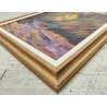 QUADRO DIPINTO olio tela Carlo Monti PAESAGGIO TRAMONTO d' INVERNO Lago Maggiore