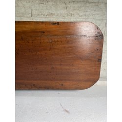 ANTICO TAVOLO BASSO da SALOTTO fumè epoca 1800 LEGNO NOCE COLONNA TAVOLINO OLD