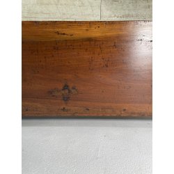 ANTICO TAVOLO BASSO da SALOTTO fumè epoca 1800 LEGNO NOCE COLONNA TAVOLINO OLD