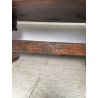 ANTICO TAVOLO BASSO da SALOTTO fumè epoca 1800 LEGNO NOCE COLONNA TAVOLINO OLD