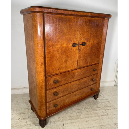 ANTICO SECRETAIRE DECO ANNI 50 RADICA NOCE CASSETTIERA RIBALTA SCRITTOIO SEGRETO