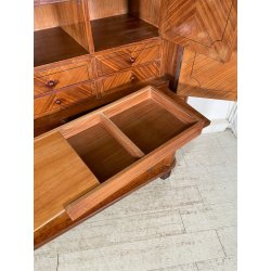 ANTICO SECRETAIRE DECO ANNI 50 RADICA NOCE CASSETTIERA RIBALTA SCRITTOIO SEGRETO