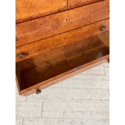 ANTICO SECRETAIRE DECO ANNI 50 RADICA NOCE CASSETTIERA RIBALTA SCRITTOIO SEGRETO