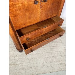 ANTICO SECRETAIRE DECO ANNI 50 RADICA NOCE CASSETTIERA RIBALTA SCRITTOIO SEGRETO