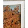 QUADRO DIPINTO olio tela Carlo Monti PAESAGGIO ALBERO AUTUNNO Lago Maggiore