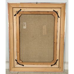 QUADRO DIPINTO olio tela Carlo Monti PAESAGGIO ALBERO AUTUNNO Lago Maggiore