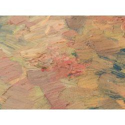 QUADRO DIPINTO olio tela Carlo Monti PAESAGGIO ALBERO AUTUNNO Lago Maggiore