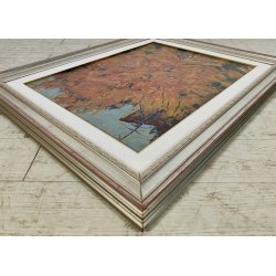 QUADRO DIPINTO olio tela Carlo Monti PAESAGGIO ALBERO AUTUNNO Lago Maggiore