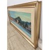 QUADRO DIPINTO olio tela Carlo Monti PAESAGGIO Arona Lago Maggiore PANORAMICO