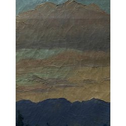 DIPINTO OLIO TELA PAESAGGIO BOSCHIVO SENTIERO TRAMONTO CREPUSCOLO '800