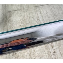 TAVOLINO SALOTTO ANNI 70 ACCIAIO CROMATO VETRO TABLE DESIGN TAVOLO FUMO SALA