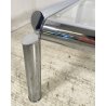 TAVOLINO SALOTTO ANNI 70 ACCIAIO CROMATO VETRO TABLE DESIGN TAVOLO FUMO SALA