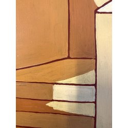 QUADRO DIPINTO OLIO TAVOLA Bruno Oscar Munari FIGURA DONNA ESOTICA '900