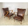 COPPIA POLTRONA Guglielmo Ulrich ANNI 30 ARMCHAIR LEGNO DIVANO ITALY SKY