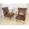 COPPIA POLTRONA Guglielmo Ulrich ANNI 30 ARMCHAIR LEGNO DIVANO ITALY SKY