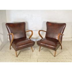 COPPIA POLTRONA Guglielmo Ulrich ANNI 30 ARMCHAIR LEGNO DIVANO ITALY SKY