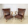 COPPIA POLTRONA Guglielmo Ulrich ANNI 30 ARMCHAIR LEGNO DIVANO ITALY SKY
