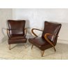 COPPIA POLTRONA Guglielmo Ulrich ANNI 30 ARMCHAIR LEGNO DIVANO ITALY SKY