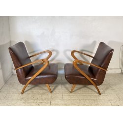 COPPIA POLTRONA Guglielmo Ulrich ANNI 30 ARMCHAIR LEGNO DIVANO ITALY SKY
