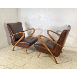COPPIA POLTRONA Guglielmo Ulrich ANNI 30 ARMCHAIR LEGNO DIVANO ITALY SKY