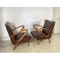 COPPIA POLTRONA Guglielmo Ulrich ANNI 30 ARMCHAIR LEGNO DIVANO ITALY SKY