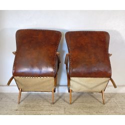 COPPIA POLTRONA Guglielmo Ulrich ANNI 30 ARMCHAIR LEGNO DIVANO ITALY SKY