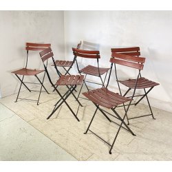 SET 6 SEDIE DESIGN Marco Zanuso PER Zanotta MOD Celestina CHAIRS METALLO CUOIO