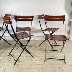 SET 6 SEDIE DESIGN Marco Zanuso PER Zanotta MOD Celestina CHAIRS METALLO CUOIO
