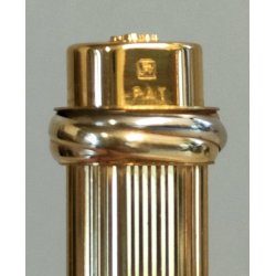 Must de Cartier PENNA SFERA Trinity VENDOME Vintage Ballpoint pen STYLO a BILLE