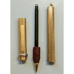 Must de Cartier PENNA SFERA Trinity VENDOME Vintage Ballpoint pen STYLO a BILLE