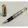 EUROPA Antica Penna Stilografica RETRATTILE Safety PLACCATO ORO OLD FOUNTAIN PEN