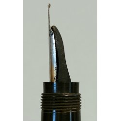 EUROPA Antica Penna Stilografica RETRATTILE Safety PLACCATO ORO OLD FOUNTAIN PEN