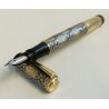 EUROPA Antica Penna Stilografica RETRATTILE Safety PLACCATO ORO OLD FOUNTAIN PEN