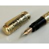 EUROPA Antica Penna Stilografica RETRATTILE PLACCATO ORO Old Safety Fountain Pen