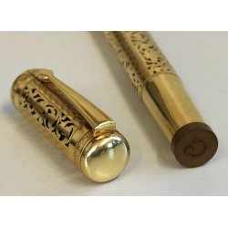 EUROPA Antica Penna Stilografica RETRATTILE PLACCATO ORO Old Safety Fountain Pen