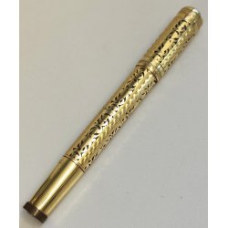 EUROPA Antica Penna Stilografica RETRATTILE PLACCATO ORO Old Safety Fountain Pen