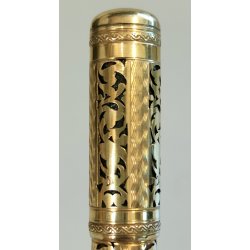 EUROPA Antica Penna Stilografica RETRATTILE PLACCATO ORO Old Safety Fountain Pen