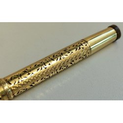 EUROPA Antica Penna Stilografica RETRATTILE PLACCATO ORO Old Safety Fountain Pen