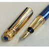 PASHA de CARTIER Penna Stilografica BLU nib ORO 18k Vintage Fountain Pen TRINITY