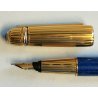 PASHA de CARTIER Penna Stilografica BLU nib ORO 18k Vintage Fountain Pen TRINITY