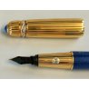 PASHA de CARTIER Penna Stilografica BLU nib ORO 18k Vintage Fountain Pen TRINITY
