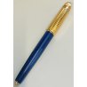 PASHA de CARTIER Penna Stilografica BLU nib ORO 18k Vintage Fountain Pen TRINITY